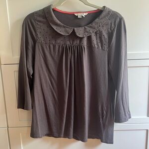 Boden 3/4 sleeve Top w/ Peter Pan Collar size 6